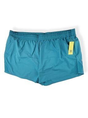 All in Motion Mid Rise Turquoise Running Shorts  3X